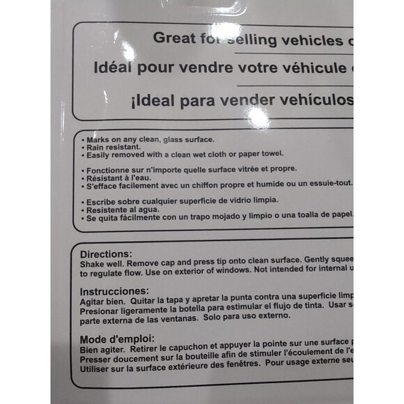 Chroma Auto Glass Marker Pack For Car Windows Washable Liquid Chalk Pen 8 PCS - Picture 3 of 5